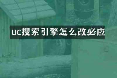 uc搜索引擎怎么改必应