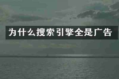 为什么搜索引擎全是广告