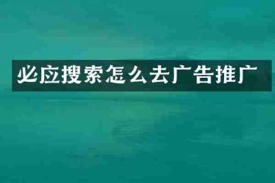 必应搜索怎么去广告推广