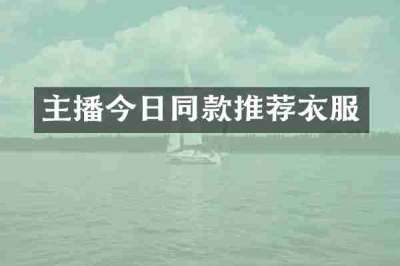 主播今日同款推荐衣服