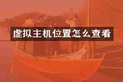 虚拟主机位置怎么查看