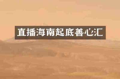 直播海南起底善心汇