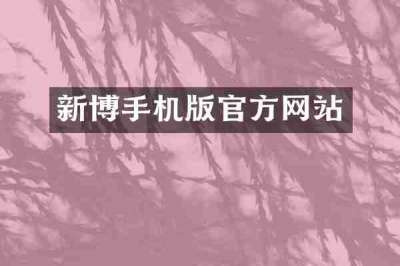 新博手机版官方网站