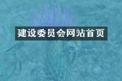 建设委员会网站首页