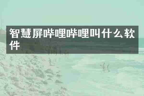 智慧屏哔哩哔哩叫什么软件