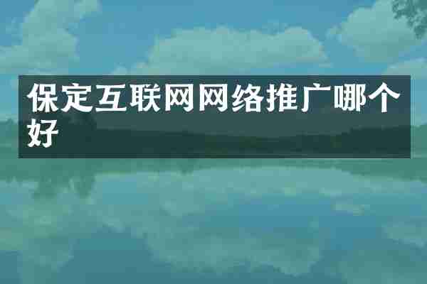 保定互联网网络推广哪个好