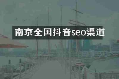 南京全国抖音seo渠道
