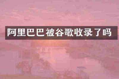 阿里巴巴被谷歌收录了吗