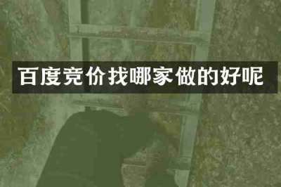 百度竞价找哪家做的好呢