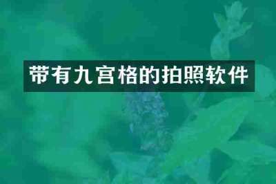 带有九宫格的拍照软件