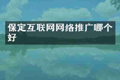 保定互联网网络推广哪个好