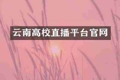 云南高校直播平台官网