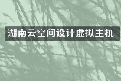 湖南云空间设计虚拟主机