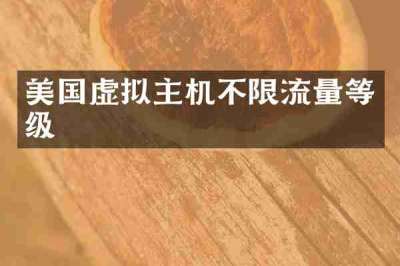 美国虚拟主机不限流量等级