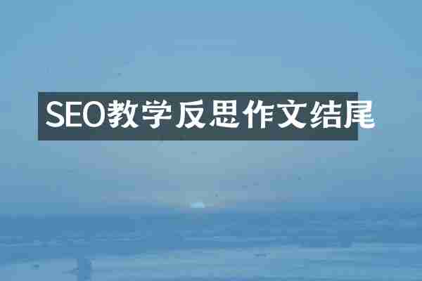 SEO教学反思作文结尾