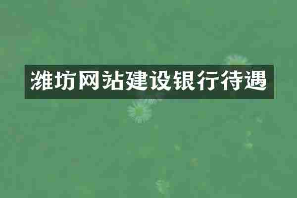 潍坊网站建设银行待遇