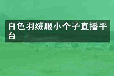 白色羽绒服小个子直播平台
