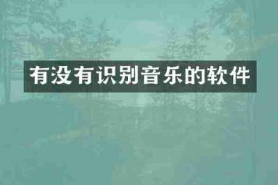 有没有识别音乐的软件