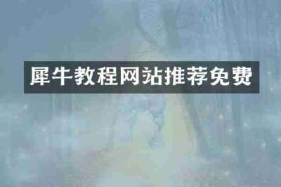 犀牛教程网站推荐免费