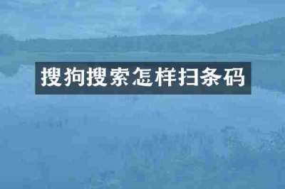 搜狗搜索怎样扫条码