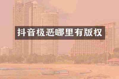 抖音极恶哪里有版权