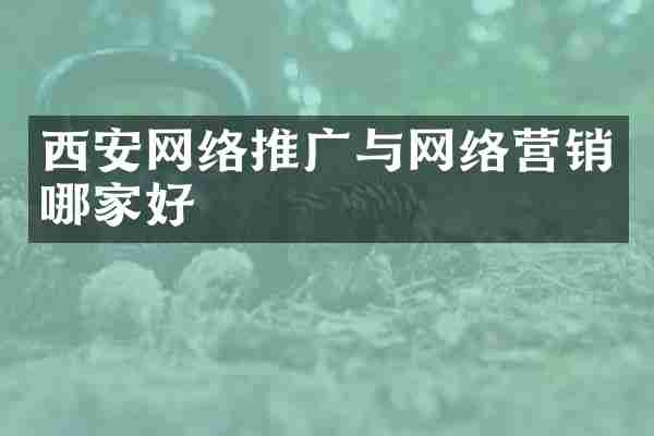 西安网络推广与网络营销哪家好