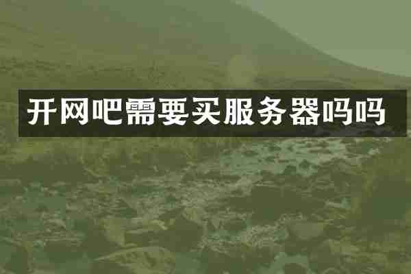 开网吧需要买服务器吗吗