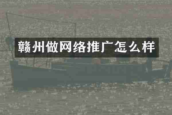 赣州做网络推广怎么样