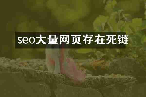 seo大量网页存在死链