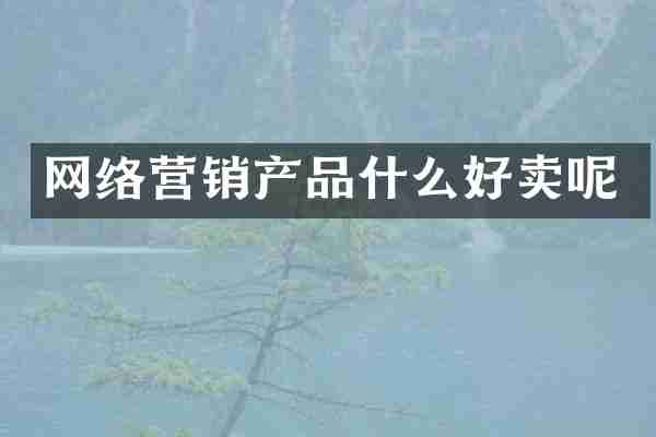 网络营销产品什么好卖呢