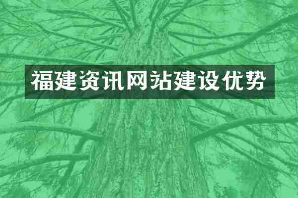 福建资讯网站建设优势