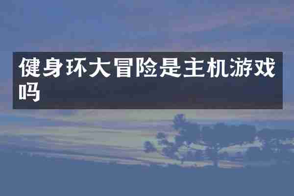 健身环大冒险是主机游戏吗