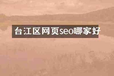 台江区网页seo哪家好