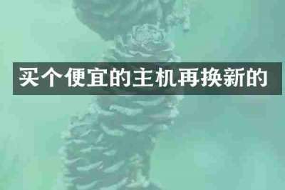 买个便宜的主机再换新的