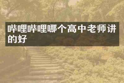 哔哩哔哩哪个高中老师讲的好