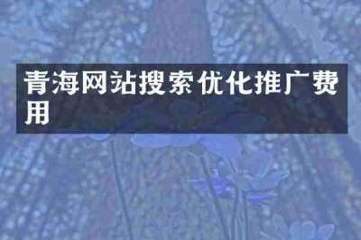 青海网站搜索优化推广费用