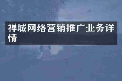 禅城网络营销推广业务详情