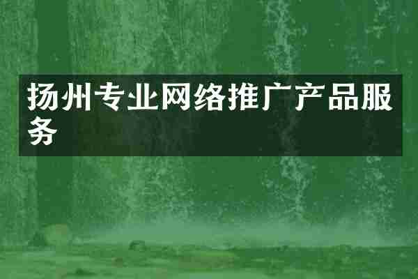 扬州专业网络推广产品服务