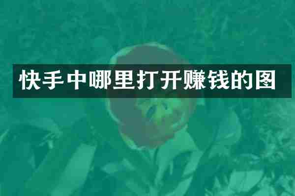 快手中哪里打开赚钱的图