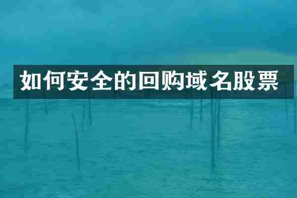 如何安全的回购域名股票