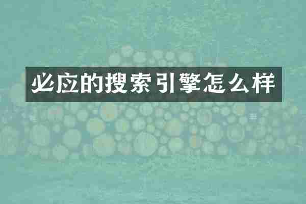 必应的搜索引擎怎么样