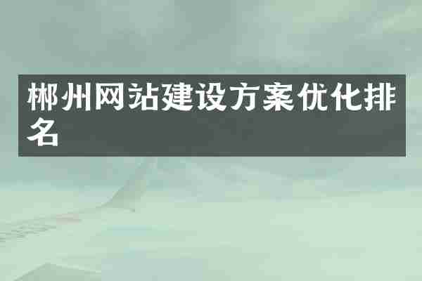 郴州网站建设方案优化排名