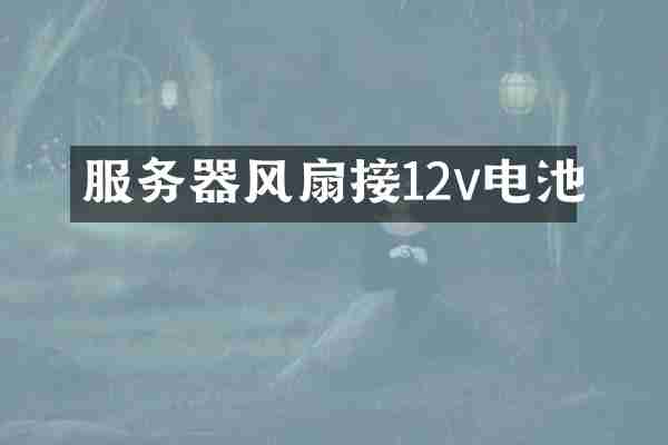 服务器风扇接12v电池