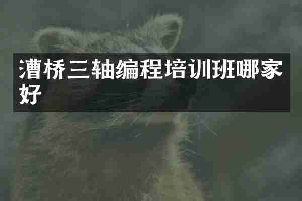 漕桥三轴编程培训班哪家好