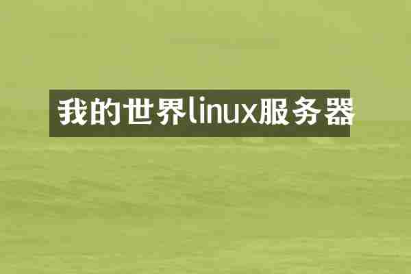 我的世界linux服务器