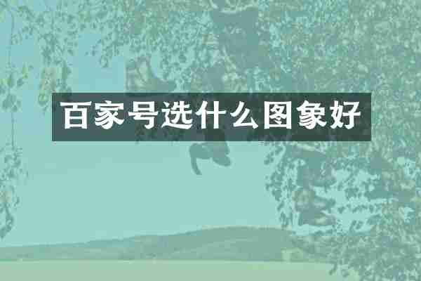 百家号选什么图象好