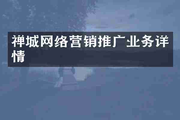 禅城网络营销推广业务详情