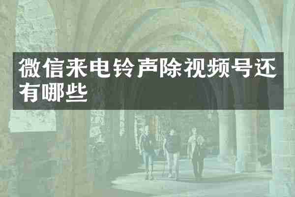 微信来电铃声除视频号还有哪些