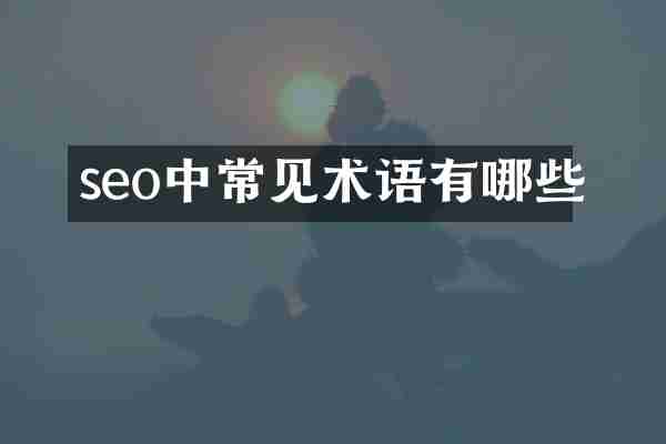 seo中常见术语有哪些