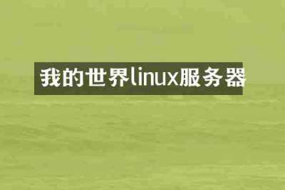 我的世界linux服务器